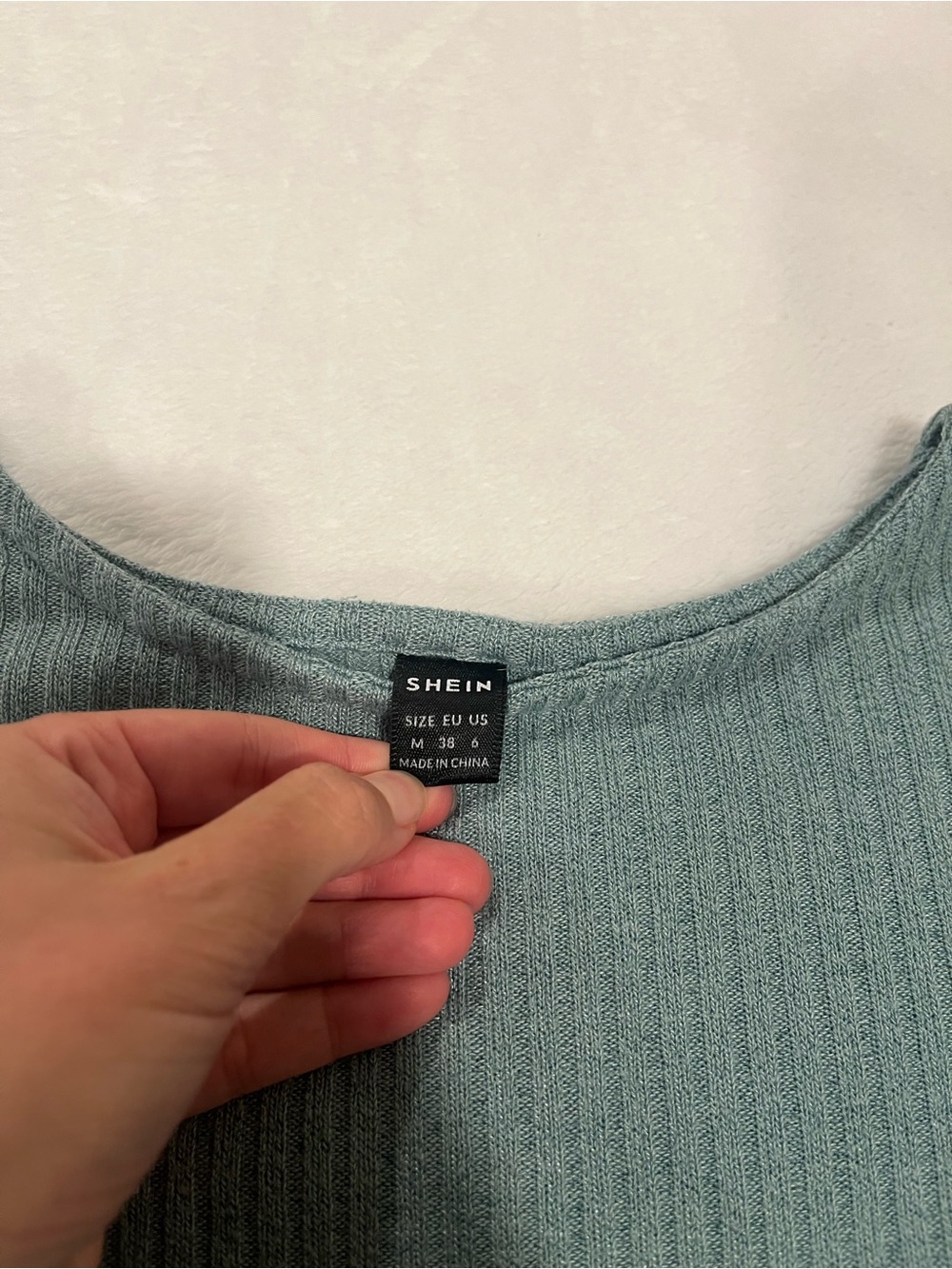 SHEIN Ribbed Button-Back Short Sleeve Top - Medium - Picture 3 of 7